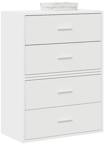 vidaXL Ντουλάπια με 2 συρτάρια 2 τεμάχια Λευκό 60x31x40 cm