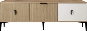 Έπιπλο Τηλεόρασης Δρυς / Λευκό GRIDRAL 180x35x18