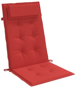 Μαξιλάρια Καρέκλας με Πλάτη 6 τεμ. Κόκκινα από Ύφασμα Oxford - Κόκκινο