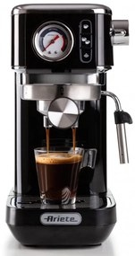 Καφετιέρα Ariete ESPRESSO SLIM MODERNA 1381/32, 1300W, 15 bar, 1.1 l, αλεσμένος και ESE, Μαύρο