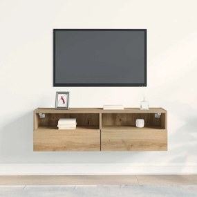 vidaXL Ντουλάπι Τηλεόρασης Τοίχου 100 x 30 x 30 cm artisan δρυς