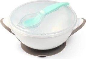 Bowl With Suction Cup And Spoon - White 1063/02