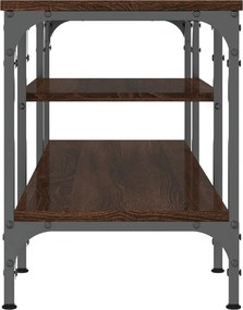 vidaXL Έπιπλο Τηλεόρασης Καφέ Δρυς 121x35x45 εκ. Επεξ. Ξύλο/Σίδερο