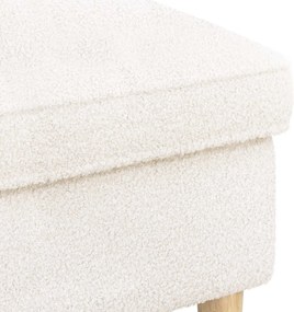 vidaXL Πολυθρόνα Ποδιών Κρεμ 55 x 35 x 41 εκ Μπουκλέ