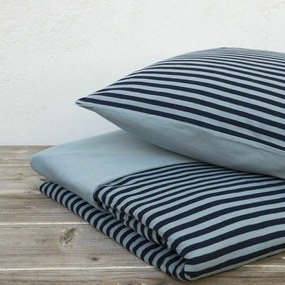 Παπλωματοθήκη Suave Σετ 2τμχ Dark Blue Nima Single 160x240cm 100% Cotton