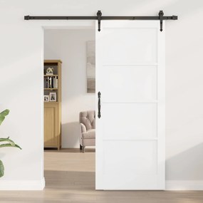 vidaXL Συρόμενη Πόρτα ORKDAL Λευκό και Μαύρο 83 x 202 εκ.