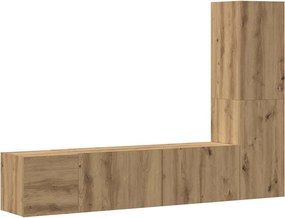 vidaXL 3 τεμαχίων σετ επίτοιχου ντουλαπιού τηλεόρασης