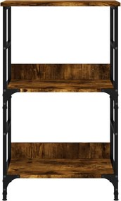vidaXL Βιβλιοθήκη Καπνιστή Δρυς 50 x 33 x 82 εκ. από Επεξεργ. Ξύλο