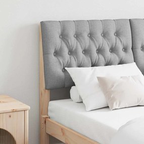 vidaXL Ταπετσαρισμένο κεφαλάρι Ανοιχτό γκρι 140 cm