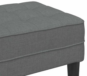 vidaXL παγκάκι Σκούρο γκρι 113 x 57 x 39 εκ. ύφασμα