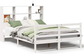 vidaXL Κρεβάτι Βιβλιοθήκη Χωρίς Στρώμα 120x200 εκ Μασίφ Ξύλο Πεύκο