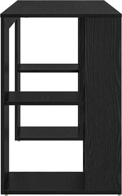 vidaXL Γραφείο Μαύρη Οξυά 130 x 50.5 x 75 εκ Επεξεργασμένο ξύλο
