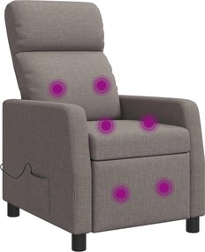 vidaXL Κάθισμα μασάζ Taupe Ύφασμα