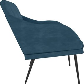 vidaXL Πάγκος Μπλε 110x76x80 εκ. Βελούδινος