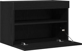 vidaXL Ντουλάπι Τηλεόρασης Τοίχου 2 pcs Μαύρη δρυς 60 x 30 x 40 εκ.