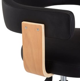 vidaXL Καρέκλες Τραπεζαρίας Περιστρεφόμενες 6 τεμ. Μαύρες Δερματίνη