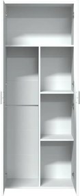 vidaXL Ντουλάπι Λευκό 70x35x180 εκ. από Επεξεργασμένο Ξύλο