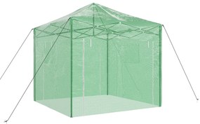 vidaXL Θερμοκήπιο με στέγη Πράσινο 290 x 290 x 315 εκ Ατσάλι