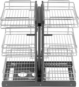 VEVOR 3 Tier Blind Corner Pull Out Organizer Chrome Kitchen Cabinet Basket