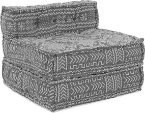 vidaXL Αρθρωτός Καναπές 4 pcs Ανοιχτό γκρι ύφασμα