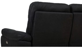 Selesta 3-Seater Black Fabric
