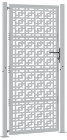 vidaXL Πύλη κήπου 105x205 cm Σταυρός σχεδιασμού από διαβρωμένο χάλυβα