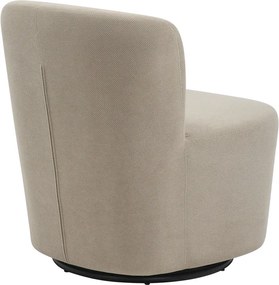 Πολυθρόνα περιστρεφόμενη Swish pakoworld μπουκλέ ύφασμα σε μπεζ απόχρωση 63x76x76.5εκ