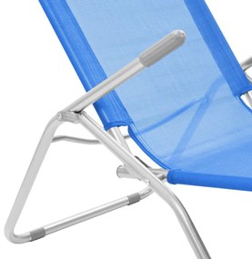 vidaXL Ξαπλώστρες Πτυσσόμενες 2 τεμ. Μπλε από Textilene