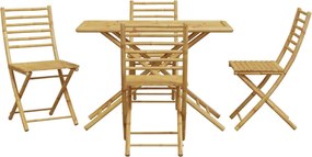 vidaXL Σετ Τραπεζαρίας Κήπου 5 Τεμαχίων από Μπαμπού