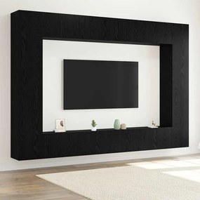 vidaXL Σετ επίπλου τηλεόρασης 8 pcs Μαύρη δρυς 100 x 30 x 30 cm