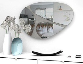 Καθρέπτης τοίχου Leon Megapap χρώμα γκρι 73x49x2,2εκ.