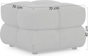 Πουφ Magna Prestige Mini /Γκρι σκούρο/70x44x70 BOG563