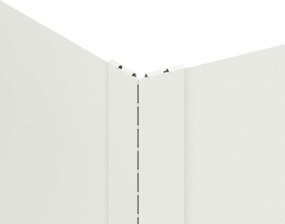 vidaXL Περίγραμμα γκαζόν 4 τμχ. 100 x 60 x 20 εκ. Ατσάλι Λευκό