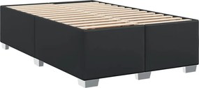 vidaXL Κρεβάτι Boxspring με Στρώμα Μαύρο 120x200 εκ. Υφασμάτινο