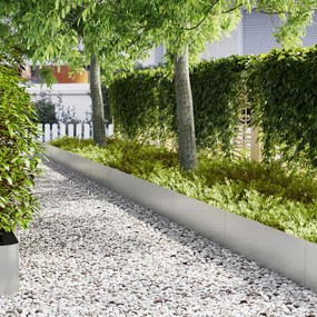 vidaXL Περίγραμμα γκαζόν 30 pcs 100 x 0,05 x 30 εκ Ασημί