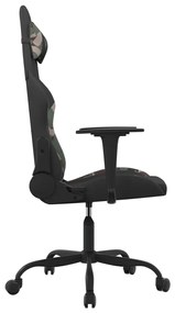 vidaXL Καρέκλα Μασάζ Gaming Μαύρο και Παραλλαγή Υφασμάτινη