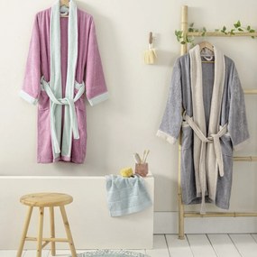 Μπουρνούζι Nima Ease Grey/Sand Beige