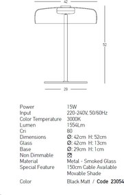 Πορτατίφ LED Zambelis 23054 Black Matt