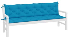 vidaXL Μαξιλάρια Πάγκου Κήπου 2 τεμ. γαλάζιο 200x50x7cm Ύφασμα Oxford