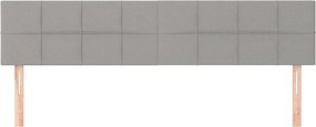 vidaXL Κεφαλάρια Αν. Γκρι 200x5x78/88 εκ. Ύφασμα