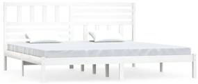 vidaXL Σκελετός Κρεβ. Χωρίς Στρώμα Λευκό 180x200 εκ Μασίφ Πεύκο