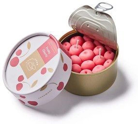 Αρωματικό Φυτικό Κερί Γκουρμέ Σε Κονσέρβα Fruity Cherry Candle Hand Φυτικό Κερί