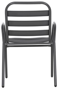 Καρέκλα PRELUDE C5970.01 με Μεταλλικό Σκελετό και Κάθισμα Αλουμινίου Γκρί 54x56x79Υεκ 54x56x79 εκ.