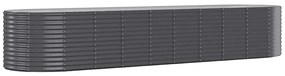 vidaXL Ζαρντινιέρα Ανθρακί 396x100x68εκ Γαλβανισμένος χάλυβας