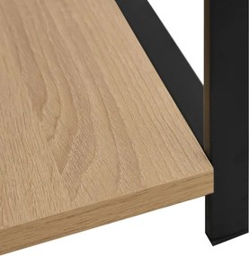 vidaXL Ραφιέρα Ίσια Μικρή Μαύρη/Δρυς 33,5x39,6x79,7 εκ. Επεξ. Ξύλο