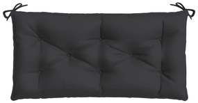 vidaXL Μαξιλάρι Πάγκου Κήπου Μαύρο 110x50x7 εκ. Ύφασμα Oxford