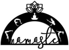 Διακοσμητικό Τοίχου Namaste 891TNL3203 50x36cm Black Wallity Μέταλλο