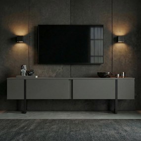 Έπιπλο Τηλεόρασης Ανθρακί / Μαύρο IZAVA 180x30x50