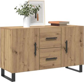 vidaXL Σκευοθήκη Δρυς τεχνίτης 100x36x60 cm Κατασκευασμένο ξύλο