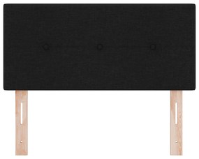 vidaXL LED Κεφαλός Κρεβατιού Με Φουσκωτό Σχέδιο Μαύρος 100 εκ Υφάσμα